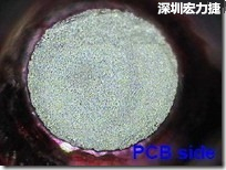 紅墨水染紅測試分析-PCB面，允收