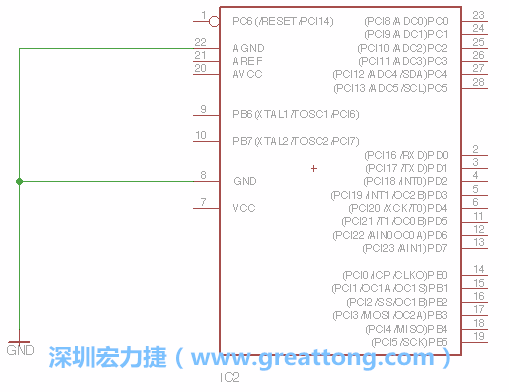排針的用途是連接微控制器的輸出和輸入，它提供了一個(gè)平臺給焊線和針腳。