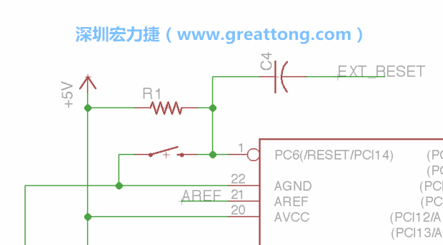 很多PCB設(shè)計(jì)者的設(shè)計(jì)不符合人體工學(xué)，他們使用很小的按鈕、不方便的元件配置和難以解讀的標(biāo)簽，千萬不要變成這樣！這次我們的設(shè)計(jì)有一個(gè)大小合適的重置按鈕（reset button）和可以清楚辨認(rèn)是否已經(jīng)接上電源的LED指示燈。